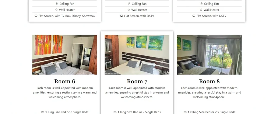 A section of the Arbez Home Lodge website