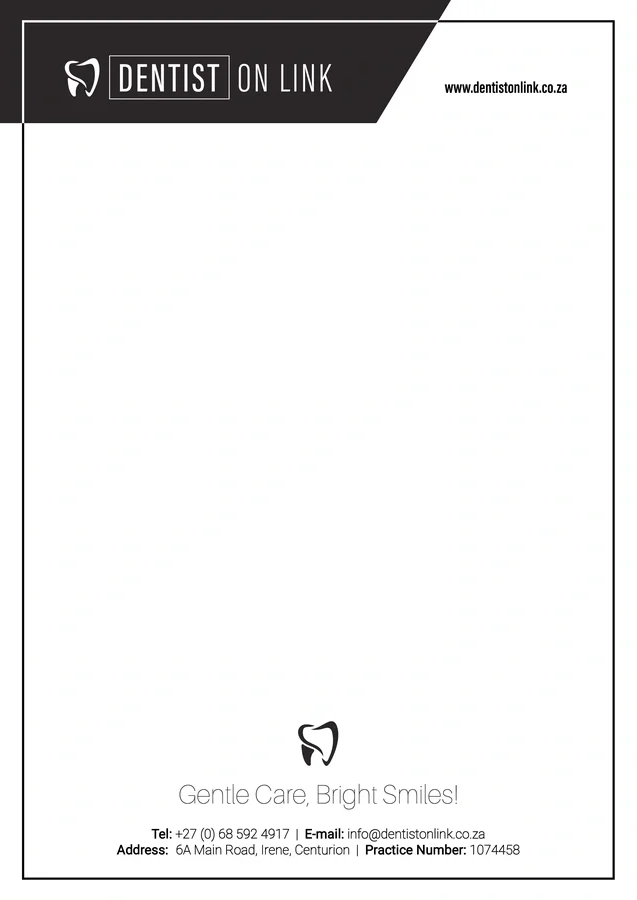 Dentist On Link letterhead