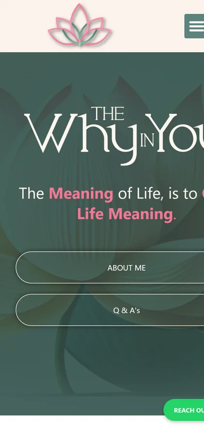 The website on a phone
